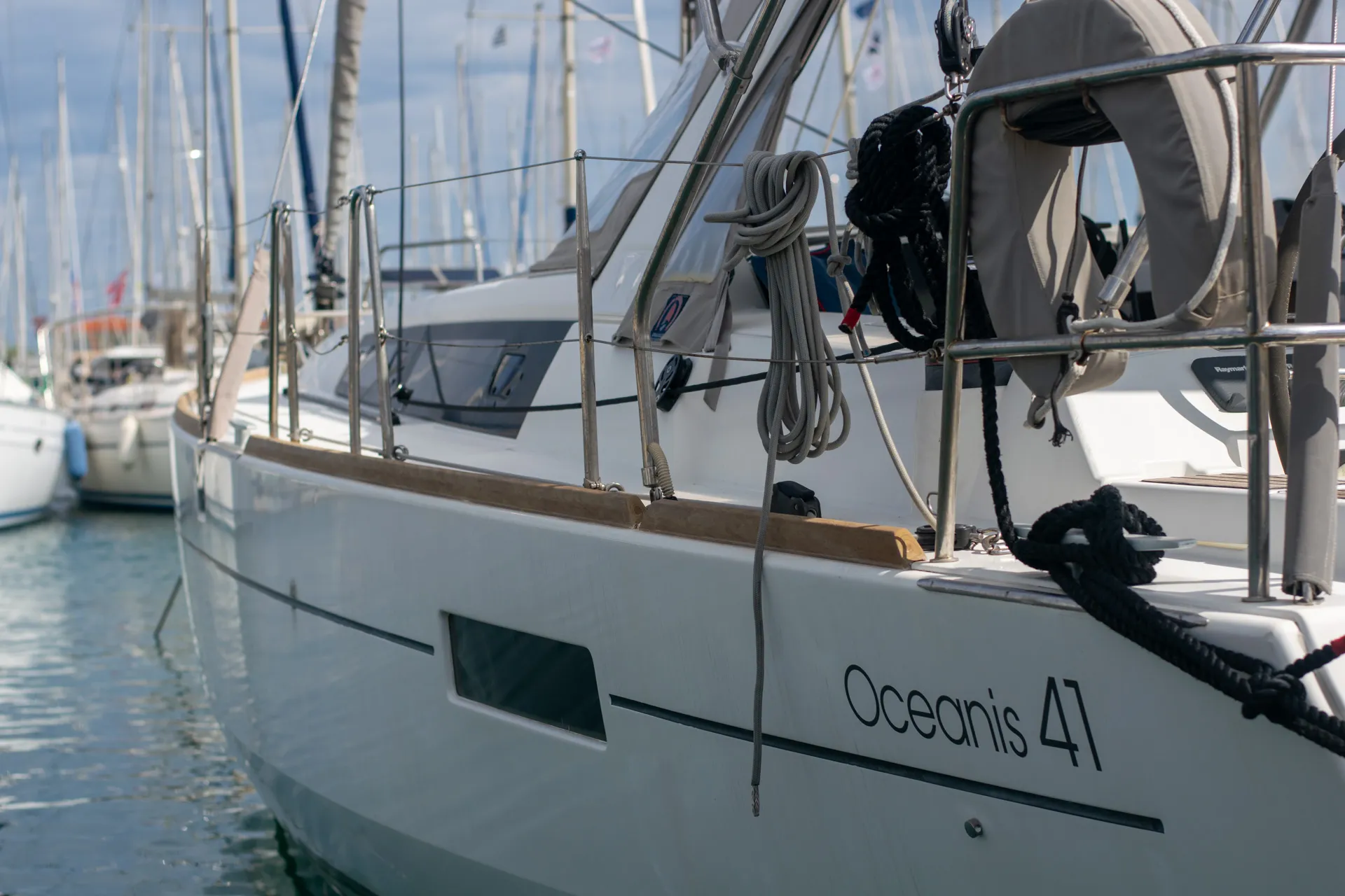 Beleza under sail in the Ionian Sea